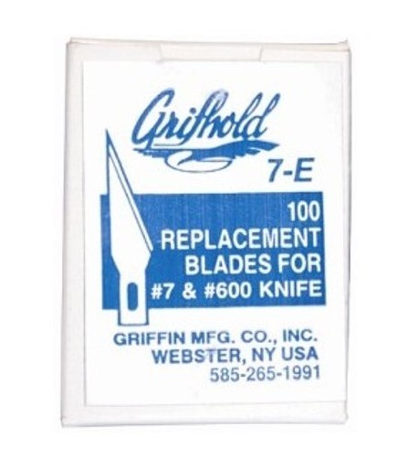 Puntas de Reemplazo #7E para Bisturí (x-acto) marca Grifhold - 100pzs