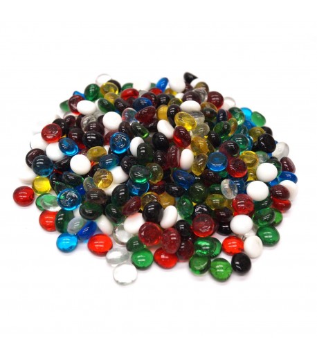 Gemas / Nuggets de Vidrio Chicas de Colores para Vitrales y Vitromosaico - 1lb