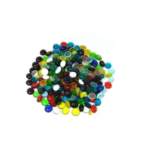 Gemas de Vidrio Medianas de Colores para Vitrales y Vitromosaico - 1lb