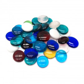 Gemas de Vidrio Grandes de Colores para Vitrales y Vitromosaico - 1lb