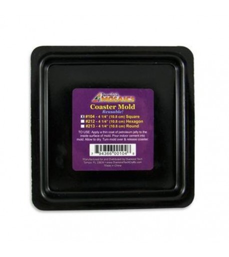 Molde porta Vasos Cuadrado de 4-1/4" para Vitromosaico