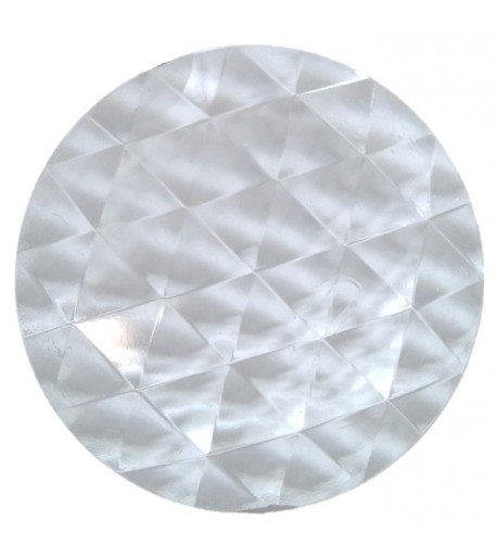 Joya Redonda Facetada de Vidrio de 50mm