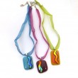 Correas para Collar en Variedad de Colores con Dijes en Vitrofusión