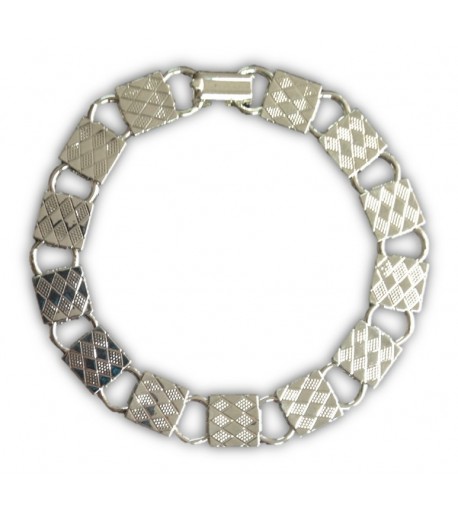 Brazalete en Cuadro Chapado en Plata para Joyería - 2pzs