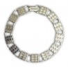 Brazalete en Cuadro Chapado en Plata - 2pzs