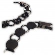 Brazalete Redondo Color Negro Gunmetal para Joyería - 2pzs