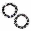 Brazalete Redondo Color Negro Gunmetal para Joyería - 2pzs