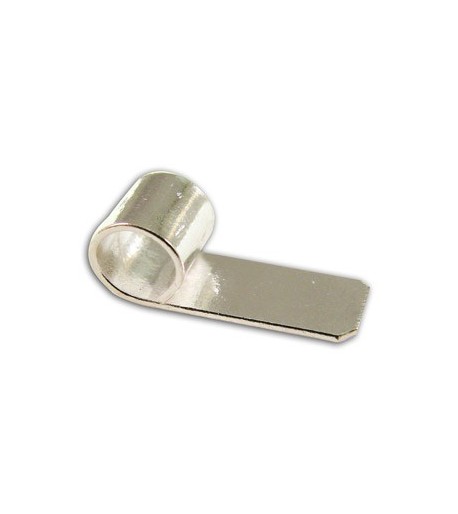 Colgante Tubo Pequeño Chapado en Plata para Joyería en Vidrio