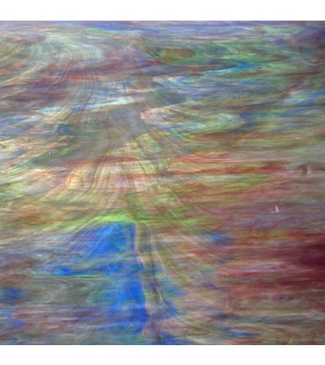 Vidrio Wissmach Glass color Morado / Azul / Verde Wispy WO-441 para Vitrales y Vitromosaico