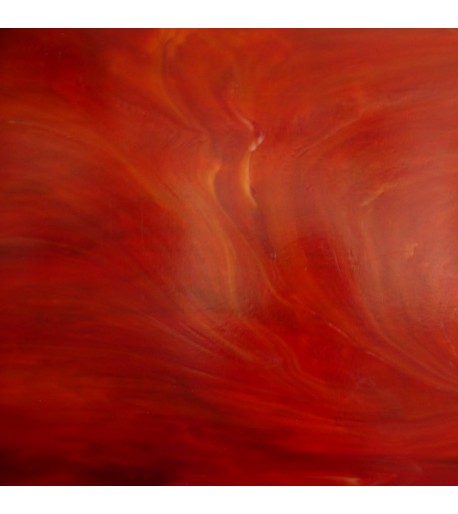 Vidrio Opalescente Kokomo Glass color Rojo 214SPL para Vitrales y Vitromosaico