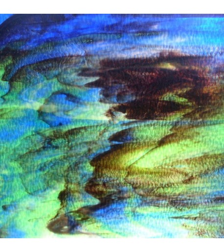 Vidrio Opalescente Kokomo Glass color Morado / Azul / Verde KO 94G para Vitrales y Vitromosaico