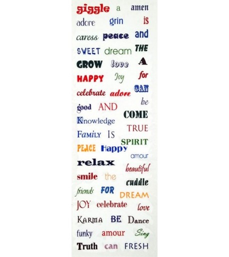 Calcomanías Fuse Art de Palabras Artísticas 