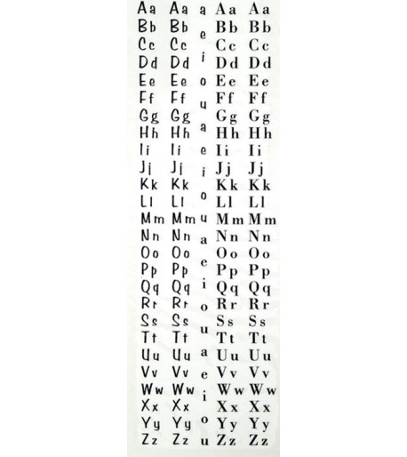Calcomanías Fuse Art del Alfabeto para Vitrofusión