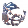 Anillo Ajustable Afiligranado Chapado en Cobre Antiguo - 10pzs