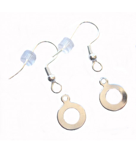 Pendientes para Aretes Chapados en Plata Almabre Frances - 10pzs