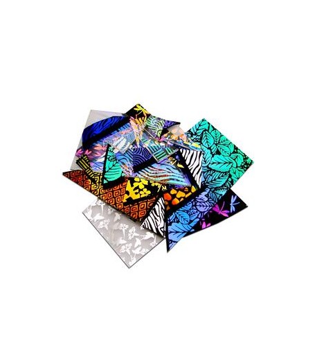 Pedacería Dicroica con Diseño de Calcomanía - 1/4 Lb