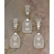 Variedad de Colgantes Chicos Platinados en Plata para Joyería en Vitrofusión
