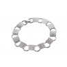 Pulsera Cadena Círculo Platinada en Plata