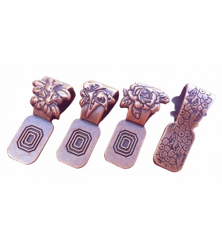 Colgantes Florales Platinados en Cobre Antiguo para Joyería
