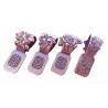 Colgantes Florales Platinados en Cobre Antiguo - 12pzs