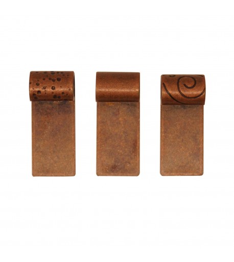Variedad de Colgantes en Tubo Chapados en Cobre Antiguo para Joyería