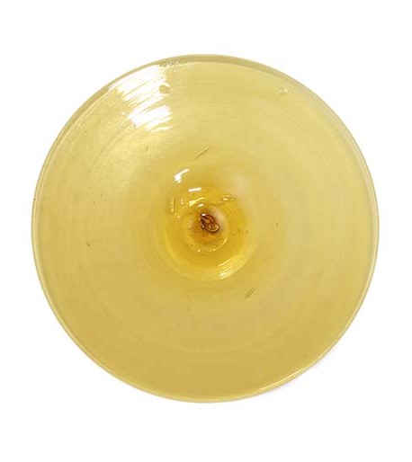 Rondel / Medallón de Vidrio Ámbar Pálido - 3 - 1/4"