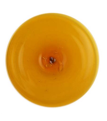 Rondel / Medallón de Vidrio Ámbar Claro - 3 -1/4"