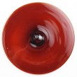 Rondel / Medallón de Vidrio Ámbar Oscuro - 3 -1/4"