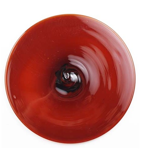 Rondel / Medallón de Vidrio Ámbar Oscuro - 3 -1/4"