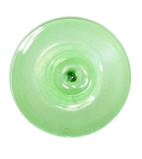 Rondel / Medallón Vidrio Verde - 3 -1/4"