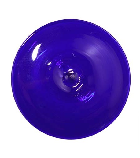 Rondel / Medallón de Vidrio Azul - 3 - 1/4"