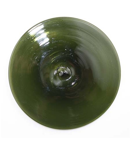 Rondel / Medallón Vidrio Verde Olivo - 3 - 1/4"