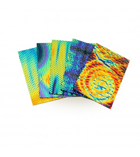 Pedacería de Vidrio Diroico en Negro Delgado DichroMagic Wissmach Tie Dye Texturizada - 1/4 Lb