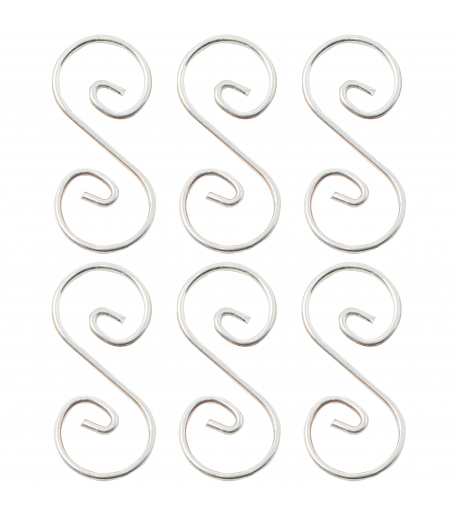 Colgantes para Vitrales Curly Q 1 - 1-7/16" x 9/16" (6pzs)