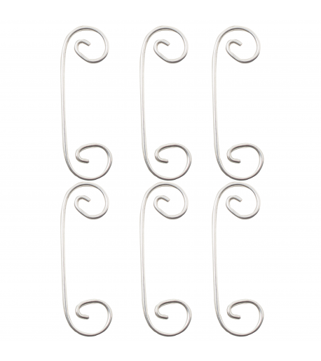 Colgantes para Vitrales Curly Q 5 - 2-5/16" x 3/4" (6pzs)