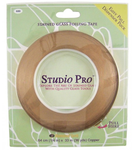 Cinta de Cobre 1/4" Studio Pro para Vitrales